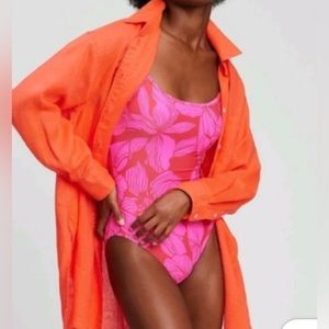 Gap boyfriend fit oversized linen tunic. Size L Tall